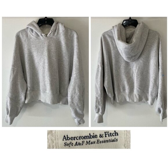 Abercrombie & Fitch Cropped Gray Hoodie - Picture 2 of 9